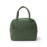 Borsa frigo con interno isotermico e tasca frontale in similpelle 8L color verde scuro seconda vista