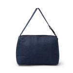 Borsa frigo in tessuto denim con interno isotermico e manico con fibbia color blu alice seconda vista
