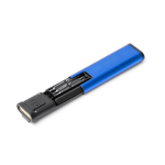 Multiutensile ultrasottile in alluminio con torcia da 70 lumen color rosso prima vista d'uso