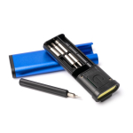 Multiutensile ultrasottile in alluminio con torcia da 70 lumen color rosso vista dettaglio 1