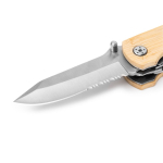 Multitool 5 in 1 con corpo in bambù e acciaio inox color naturale vista dettaglio 2