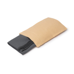 Asciugamano leggero in microfibra RPET con bordo overlock 200 g/m2 color grigio topo prima vista d'uso