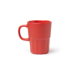 Tazza in ceramica con finitura opaca e interno abbinato 450 ml color rosso seconda vista