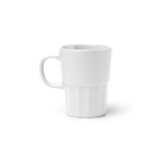 Tazza in ceramica con finitura opaca e interno abbinato 450 ml color bianco seconda vista