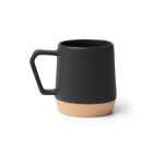 Tazza in ceramica con finitura opaca e manico geometrico 320 ml color nero seconda vista
