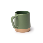 Tazza in ceramica con finitura opaca e manico geometrico 320 ml color nero prima vista d'uso