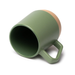 Tazza in ceramica con finitura opaca e manico geometrico 320 ml color nero vista dettaglio 1