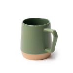 Tazza in ceramica con finitura opaca e manico geometrico 320 ml color nero vista dettaglio 2