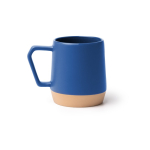 Tazza in ceramica con finitura opaca e manico geometrico 320 ml color blu seconda vista