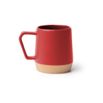 Tazza in ceramica con finitura opaca e manico geometrico 320 ml color rosso seconda vista