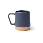 Tazza in ceramica con finitura opaca e manico geometrico 320 ml color blu mare seconda vista