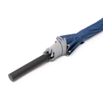 Ombrello automatico con banda riflettente e sistema antivento color blu mare vista dettaglio 2