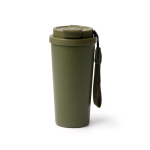 Bicchiere termico in acciaio inox con coperchio antigoccia 500ml color verde scuro seconda vista