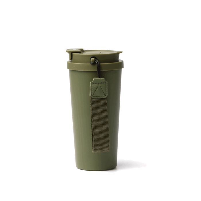 Bicchiere termico in acciaio inox con coperchio antigoccia 500ml color verde scuro