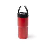 Bicchiere termico in acciaio inox con cannuccia e dosatore 600 ml color bianco prima vista d'uso