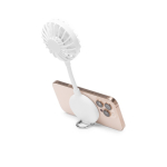 Ventilatore portatile con anello magnetico e 3 velocità color bianco vista dettaglio 1