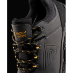 Calzature da lavoro impermeabili con puntale rinforzato e tessuto in pelle Roly Rock color giallo vista dettaglio 5