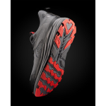 Calzature da lavoro unisex traspiranti con suola in gomma morbida Roly Onyx color rosso vista dettaglio 2