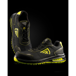 Calzature da lavoro unisex sportive con lacci e suola a doppia densità Roly Beryl color giallo fluorescente vista dettaglio 3