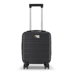 Trolley da cabina compatto con supporto per smartphone sul manico 14'' color nero