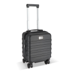 Trolley da cabina compatto con supporto per smartphone sul manico 14'' color nero seconda vista
