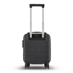 Trolley da cabina compatto con supporto per smartphone sul manico 14'' color nero terza vista