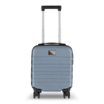 Trolley da cabina compatto con supporto per smartphone sul manico 14'' color grigio