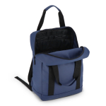 Zaino per laptop in RPET con strisce riflettenti 15,6'' color blu scuro seconda vista