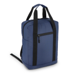 Zaino per laptop in RPET con strisce riflettenti 15,6'' color blu scuro terza vista