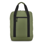 Zaino per laptop in RPET con strisce riflettenti 15,6'' color verde oliva