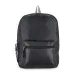 Zaino pieghevole leggero con tasca frontale e rete laterale 16L color nero