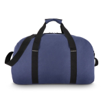 Borsa da viaggio o sportiva con dettaglio riflettente e zip 35L color blu scuro quarta vista