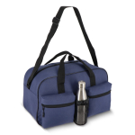 Borsa sportiva in PET riciclato con doppia tasca frontale 25L color blu scuro seconda vista