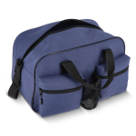 Borsa sportiva in PET riciclato con doppia tasca frontale 25L color blu scuro terza vista