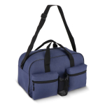 Borsa sportiva in PET riciclato con doppia tasca frontale 25L color blu scuro quarta vista