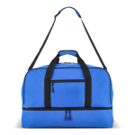 Borsa in poliestere riciclato per sport o viaggio 50L color blu seconda vista