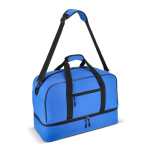 Borsa in poliestere riciclato per sport o viaggio 50L color blu terza vista