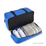 Borsa in poliestere riciclato per sport o viaggio 50L color blu sesta vista