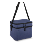 Borsa termica con doppio scomparto e manici corti 12L color blu scuro seconda vista