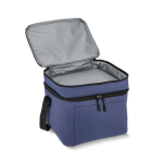 Borsa termica con doppio scomparto e manici corti 12L color blu scuro quarta vista