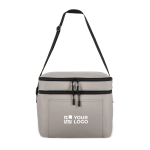 Borsa termica con doppio scomparto e manici corti 12L vista area di stampa