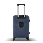 Trolley bagaglio a mano da 20 pollici con ruote girevoli a 360° color blu scuro terza vista