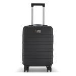 Trolley da cabina 18 pollici con 4 ruote girevoli e supporto per telefono color nero