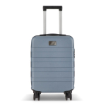 Trolley da cabina 18 pollici con 4 ruote girevoli e supporto per telefono color grigio