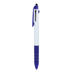 Penna a sfera 3 colori con puntatore touch e impugnatura morbida color blu scuro
