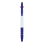 Penna a sfera 3 colori con puntatore touch e impugnatura morbida color blu scuro seconda vista