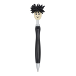 Penna a scatto con originale design peloso girevole, inchiostro blu color nero