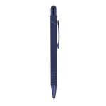 Penna con puntatore touch e clip in metallo, inchiostro blu color blu scuro quinta vista
