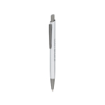 Penna a sfera in alluminio con clip in metallo e finitura soft-touch, inchiostro blu vista area di stampa