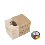 Kit di semina con vasetti e substrato in fibra di cocco vista area di stampa